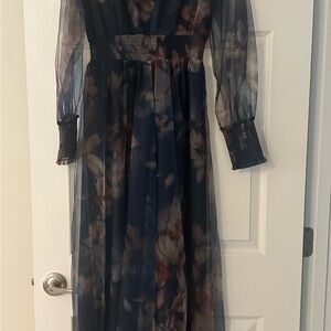 Baltic Born Midnight Floral Long Sleeve Dress
